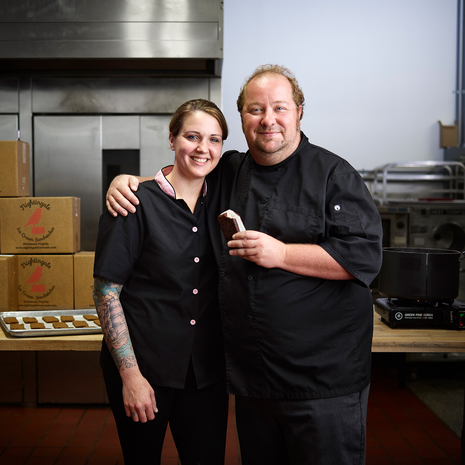 Hannah Pollack and Xavier Meers of Nightingale Ice Cream Sandwiches